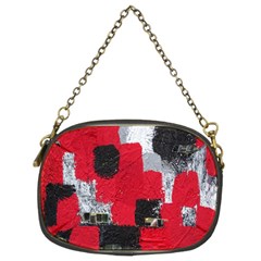 Red Black Gray Background Chain Purses (two Sides) 