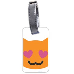 Smile Face Cat Orange Heart Love Emoji Luggage Tags (one Side) 