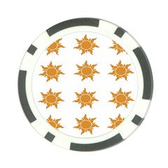 Sun Cupcake Toppers Sunlight Poker Chip Card Guard (10 Pack)