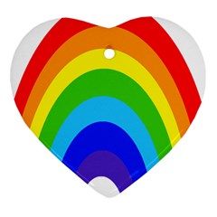 Rainbow Heart Ornament (two Sides)