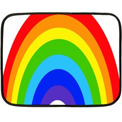 Rainbow Double Sided Fleece Blanket (mini)  by Alisyart