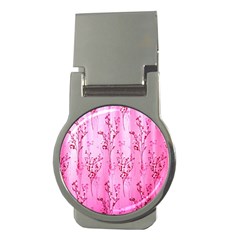 Pink Curtains Background Money Clips (round)  by Simbadda