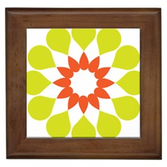 Tikiwiki Abstract Element Flower Star Red Green Framed Tiles