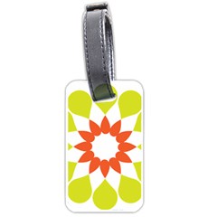 Tikiwiki Abstract Element Flower Star Red Green Luggage Tags (two Sides)