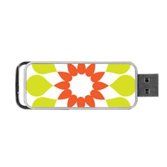 Tikiwiki Abstract Element Flower Star Red Green Portable Usb Flash (two Sides)