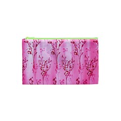 Pink Curtains Background Cosmetic Bag (xs)