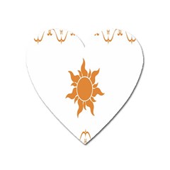 Sunlight Sun Orange Heart Magnet