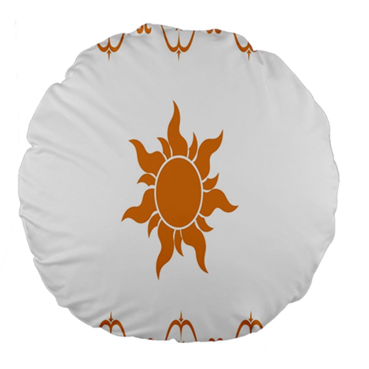 Sunlight Sun Orange Large 18  Premium Round Cushions