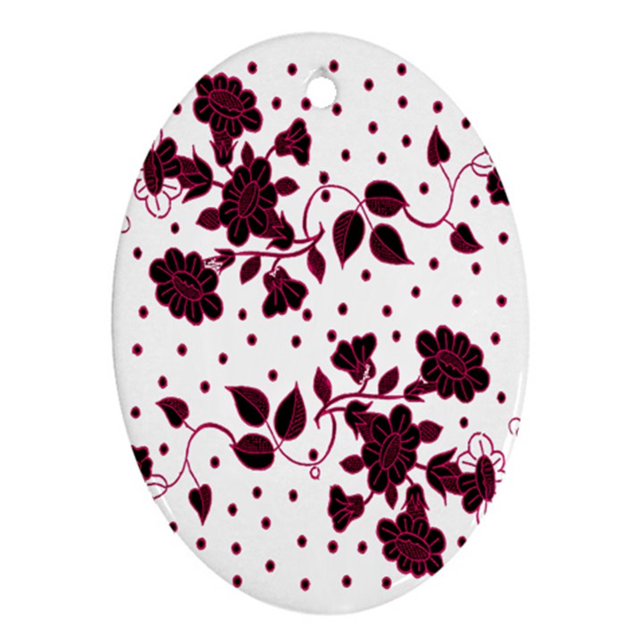 Floral Pattern Ornament (Oval)