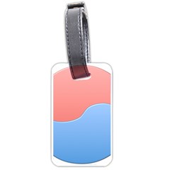 Taekwondo Sign Red Blue Luggage Tags (one Side) 