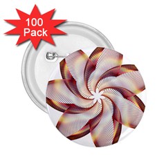 Prismatic Flower Line Gold Star Floral 2 25  Buttons (100 Pack)  by Alisyart
