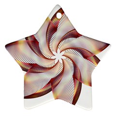 Prismatic Flower Line Gold Star Floral Star Ornament (two Sides) by Alisyart