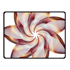 Prismatic Flower Line Gold Star Floral Fleece Blanket (small)