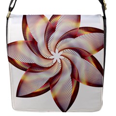 Prismatic Flower Line Gold Star Floral Flap Messenger Bag (s) by Alisyart