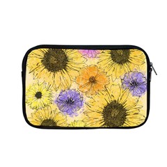 Multi Flower Line Drawing Apple Macbook Pro 13  Zipper Case by Simbadda