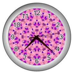 Mandala Tiling Wall Clocks (silver) 