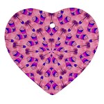 Mandala Tiling Heart Ornament (Two Sides) Front