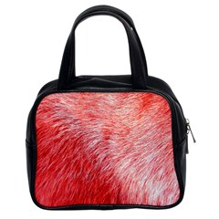 Pink Fur Background Classic Handbags (2 Sides) by Simbadda
