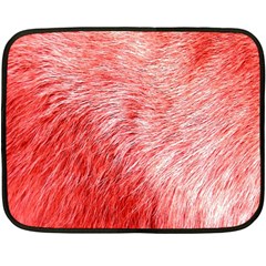 Pink Fur Background Double Sided Fleece Blanket (mini)  by Simbadda