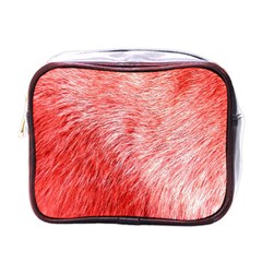 Pink Fur Background Mini Toiletries Bags by Simbadda