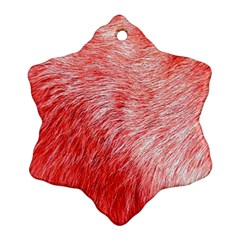 Pink Fur Background Ornament (snowflake)