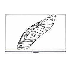 Feather Line Art Business Card Holders