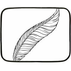 Feather Line Art Fleece Blanket (Mini)