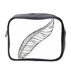 Feather Line Art Mini Toiletries Bag 2-Side