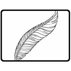 Feather Line Art Fleece Blanket (Large) 