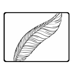 Feather Line Art Fleece Blanket (Small)