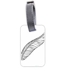 Feather Line Art Luggage Tags (One Side) 