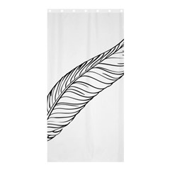 Feather Line Art Shower Curtain 36  x 72  (Stall) 