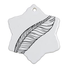 Feather Line Art Ornament (Snowflake)