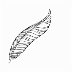 Feather Line Art Small Garden Flag (Two Sides)