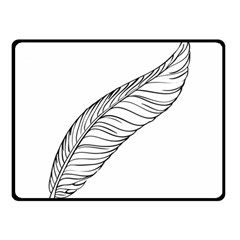 Feather Line Art Double Sided Fleece Blanket (Small) 