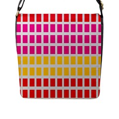 Squares Pattern Background Colorful Squares Wallpaper Flap Messenger Bag (l)  by Simbadda