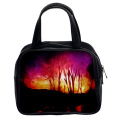 Fall Forest Background Classic Handbags (2 Sides) by Simbadda