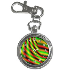 Neon Color Fractal Lines Key Chain Watches by Simbadda