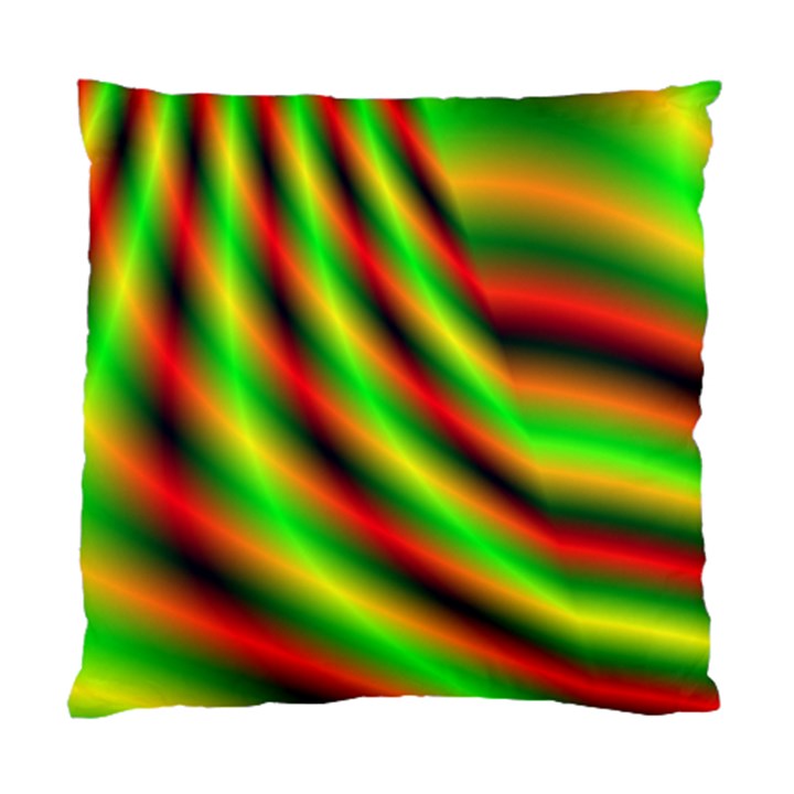 Neon Color Fractal Lines Standard Cushion Case (Two Sides)