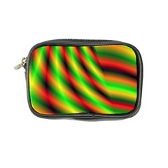 Neon Color Fractal Lines Coin Purse