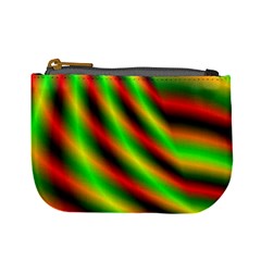 Neon Color Fractal Lines Mini Coin Purses by Simbadda