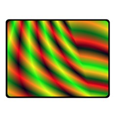 Neon Color Fractal Lines Fleece Blanket (small) by Simbadda