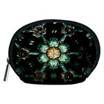 Kaleidoscope With Bits Of Colorful Translucent Glass In A Cylinder Filled With Mirrors Accessory Pouches (Medium)  Front