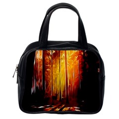 Artistic Effect Fractal Forest Background Classic Handbags (one Side) by Simbadda