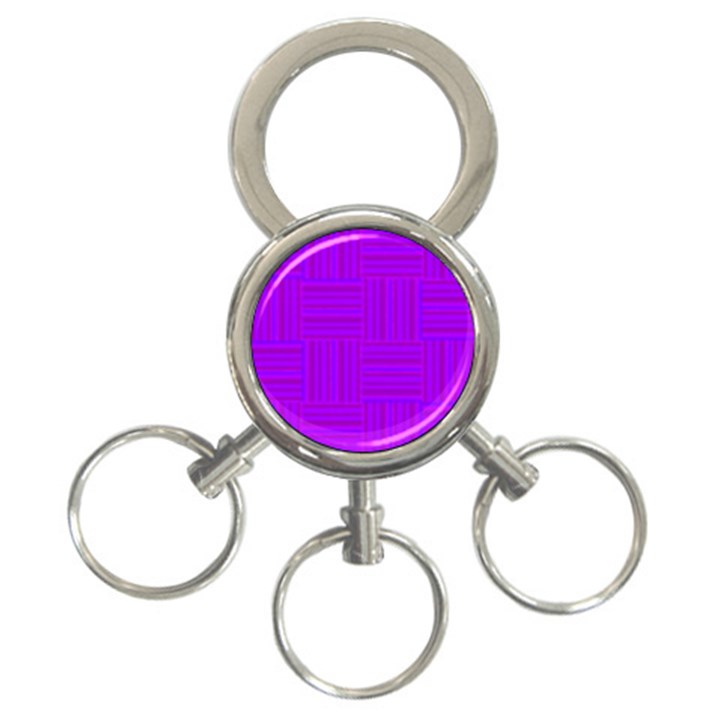 Pattern 3-Ring Key Chains