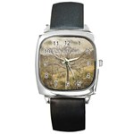 Ceiba Tree At Dry Forest Guayas District   Ecuador Square Metal Watch Front