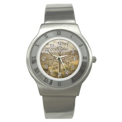 Ceiba Tree At Dry Forest Guayas District   Ecuador Stainless Steel Watch by dflcprints