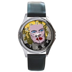 Happy Birthday Mr  President  Round Metal Watch by Valentinaart