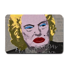 Happy Birthday Mr  President  Small Doormat  by Valentinaart