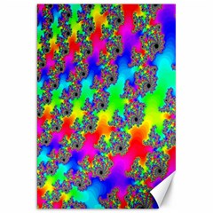 Digital Rainbow Fractal Canvas 20  X 30   by Simbadda